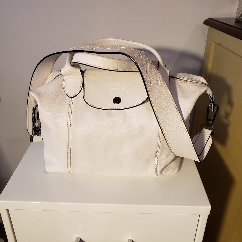 Longchamp Leather White shoulder/satchel bag